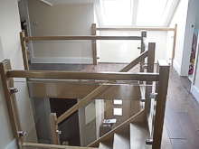A brand new modern staircase